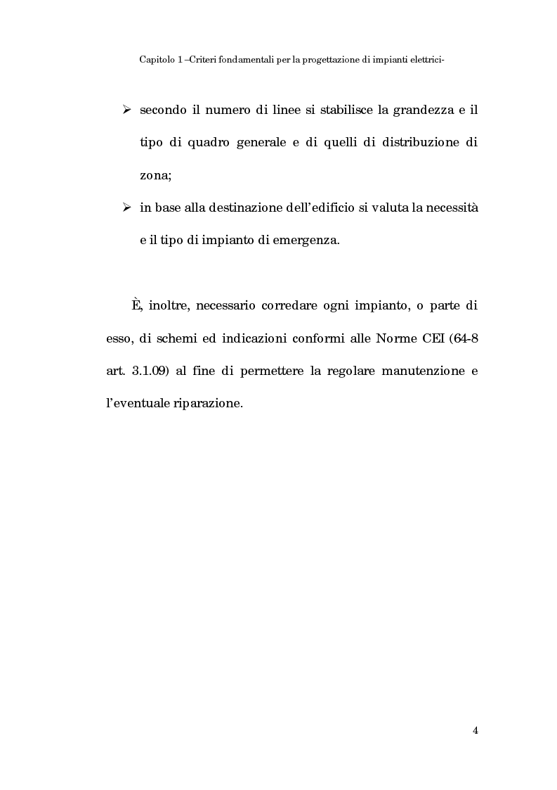 Anteprima della tesi: Progetto dell'impianto elettrico di uno stabilimento per la produzione di cavi, Pagina 4