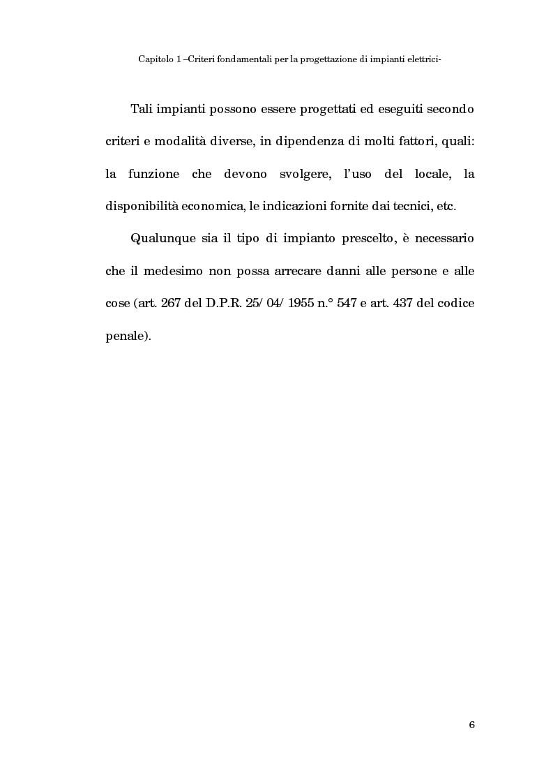 Anteprima della tesi: Progetto dell'impianto elettrico di uno stabilimento per la produzione di cavi, Pagina 6