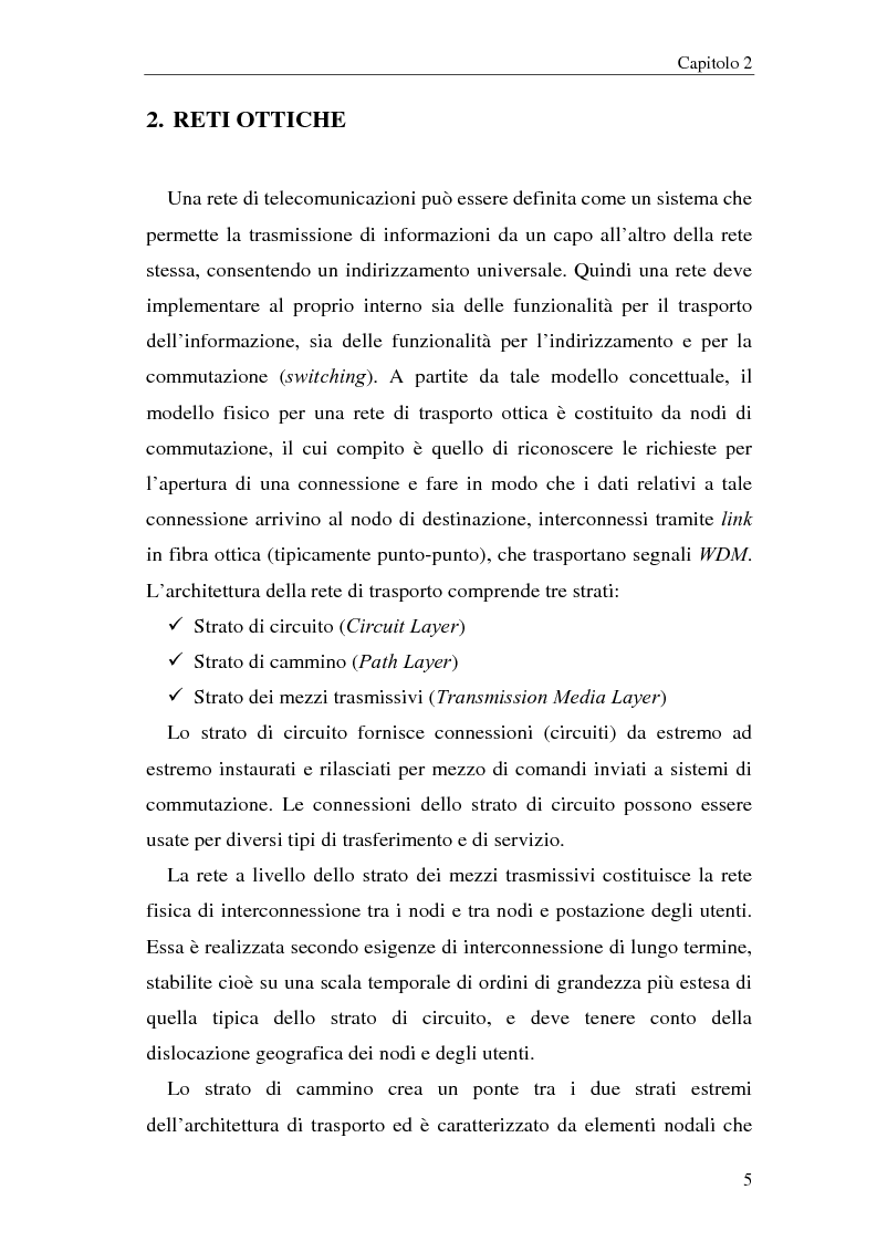 Anteprima della tesi: Architetture multistadio di commutazione ottica basate su dispositivi WRS, Pagina 5
