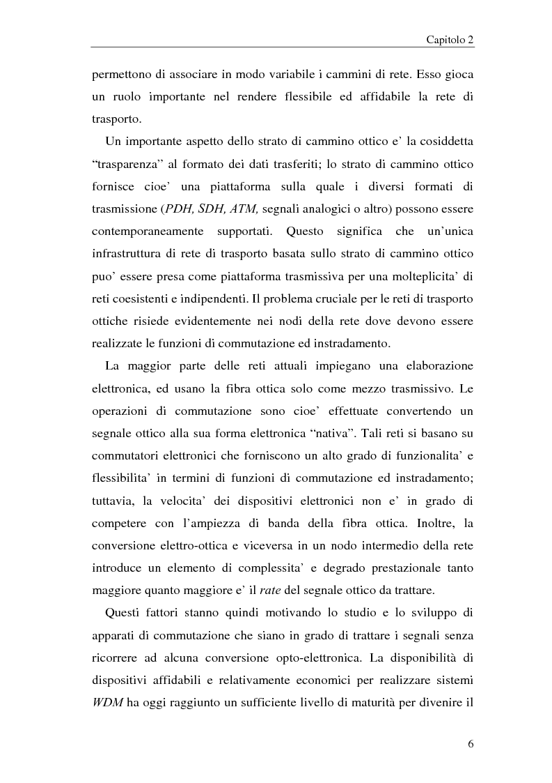 Anteprima della tesi: Architetture multistadio di commutazione ottica basate su dispositivi WRS, Pagina 6