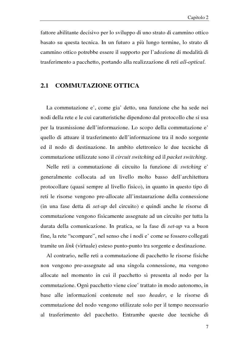 Anteprima della tesi: Architetture multistadio di commutazione ottica basate su dispositivi WRS, Pagina 7