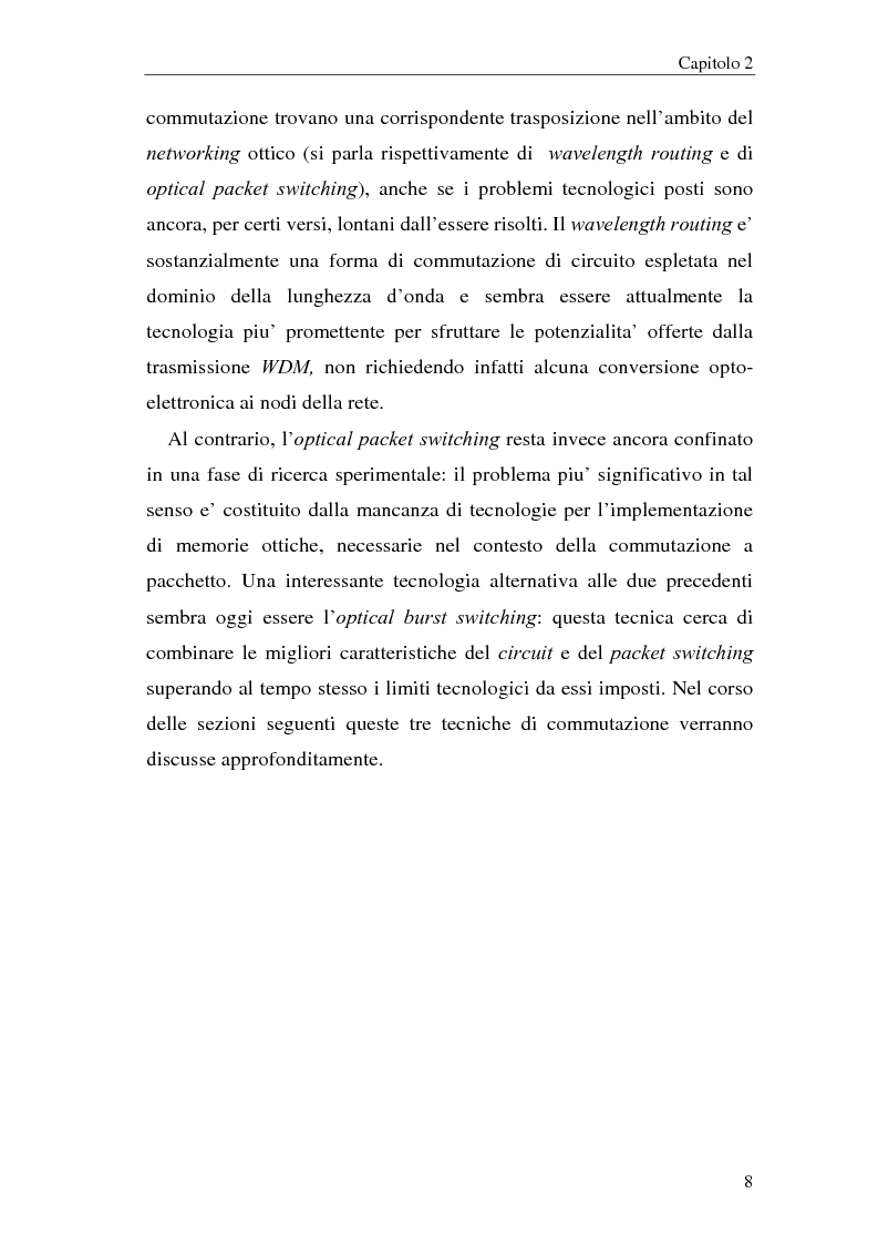 Anteprima della tesi: Architetture multistadio di commutazione ottica basate su dispositivi WRS, Pagina 8