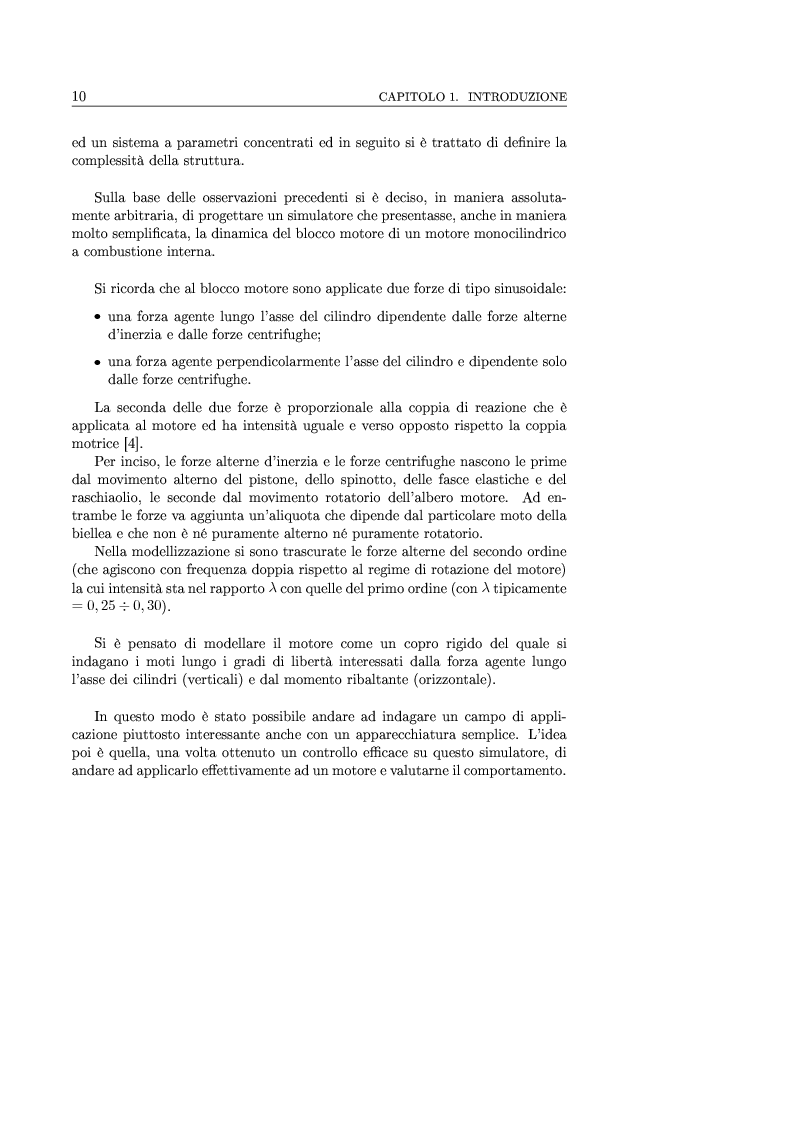 Anteprima della tesi: Controllo attivo delle vibrazioni: sperimentazione su un simulatore dinamico di motore C.I., Pagina 10