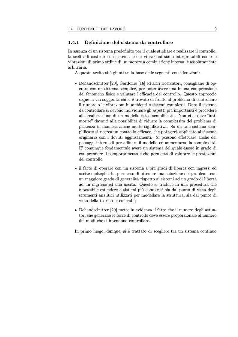 Anteprima della tesi: Controllo attivo delle vibrazioni: sperimentazione su un simulatore dinamico di motore C.I., Pagina 9