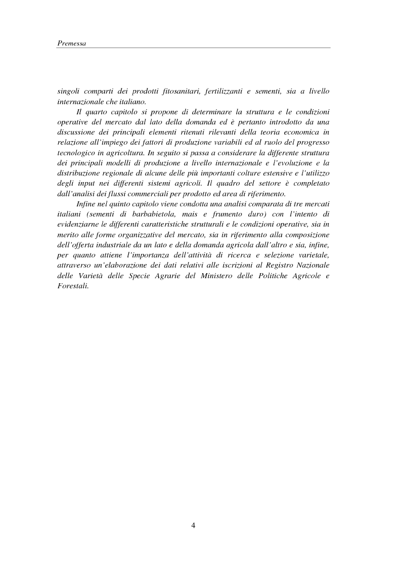 Anteprima della tesi: Struttura e performance del mercato dei mezzi tecnici per l'agricoltura: fertilizzanti, fitofarmaci e sementi, Pagina 4