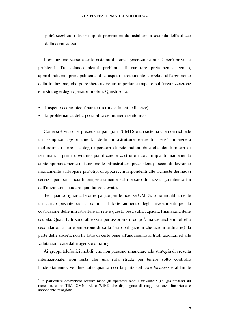 Anteprima della tesi: Le soluzioni organizzative adottate dagli operatori di telefonia mobile per lo sviluppo dell'Umts, Pagina 11