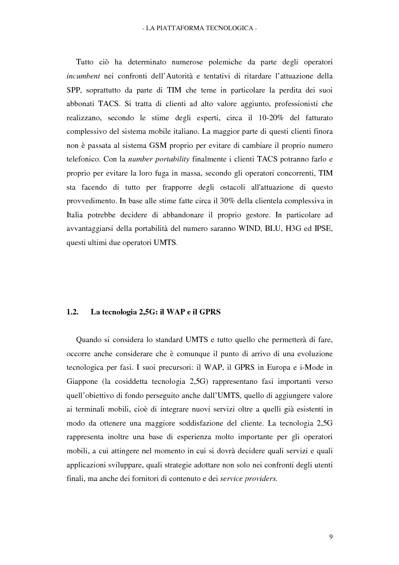 Anteprima della tesi: Le soluzioni organizzative adottate dagli operatori di telefonia mobile per lo sviluppo dell'Umts, Pagina 13