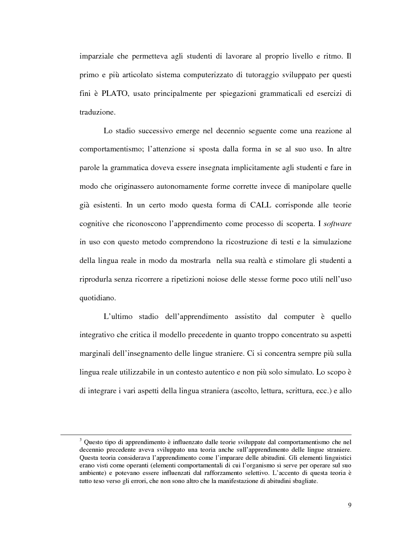Anteprima della tesi: L'uso di Internet per l'apprendimento della lingua inglese, Pagina 7