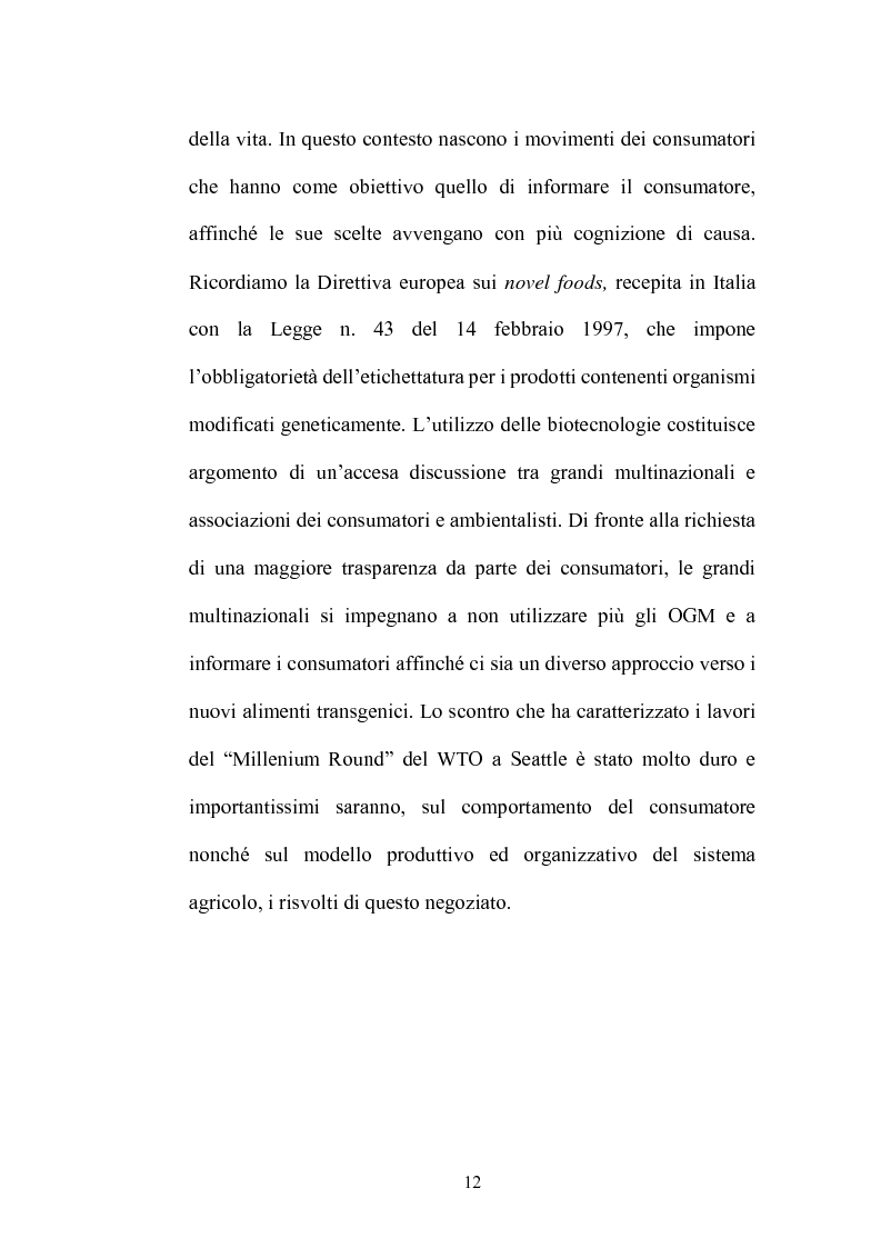 Anteprima della tesi: Le strategie di adattamento delle imprese locali di produzione tipica in relazione ai comportamenti di consumo, Pagina 12