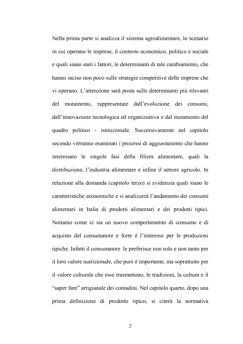 Anteprima della tesi: Le strategie di adattamento delle imprese locali di produzione tipica in relazione ai comportamenti di consumo, Pagina 2
