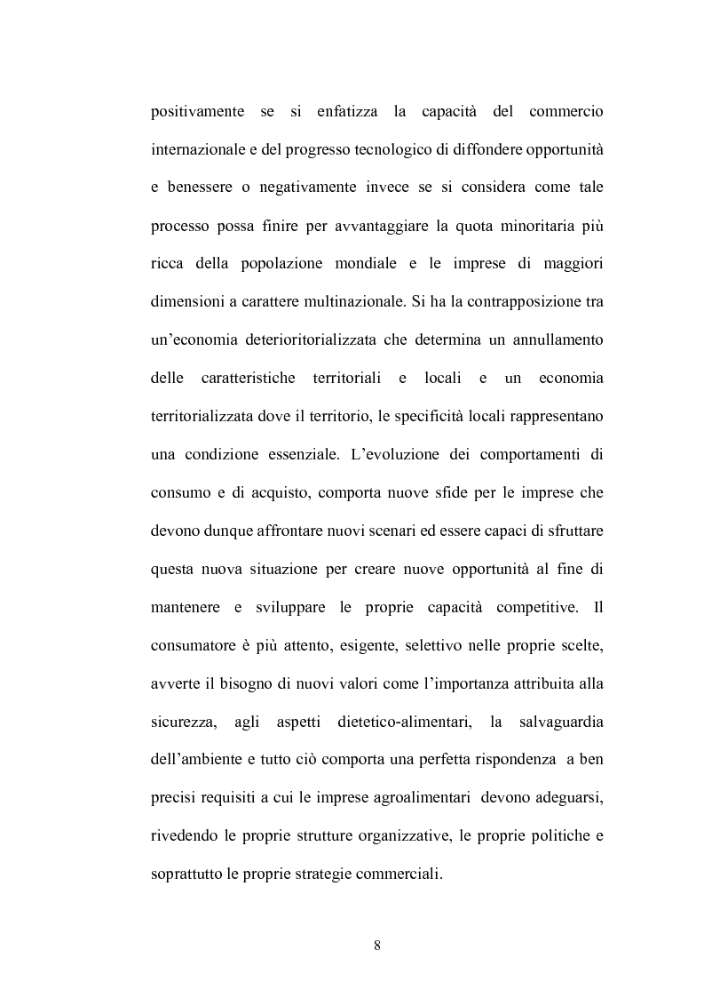 Anteprima della tesi: Le strategie di adattamento delle imprese locali di produzione tipica in relazione ai comportamenti di consumo, Pagina 8