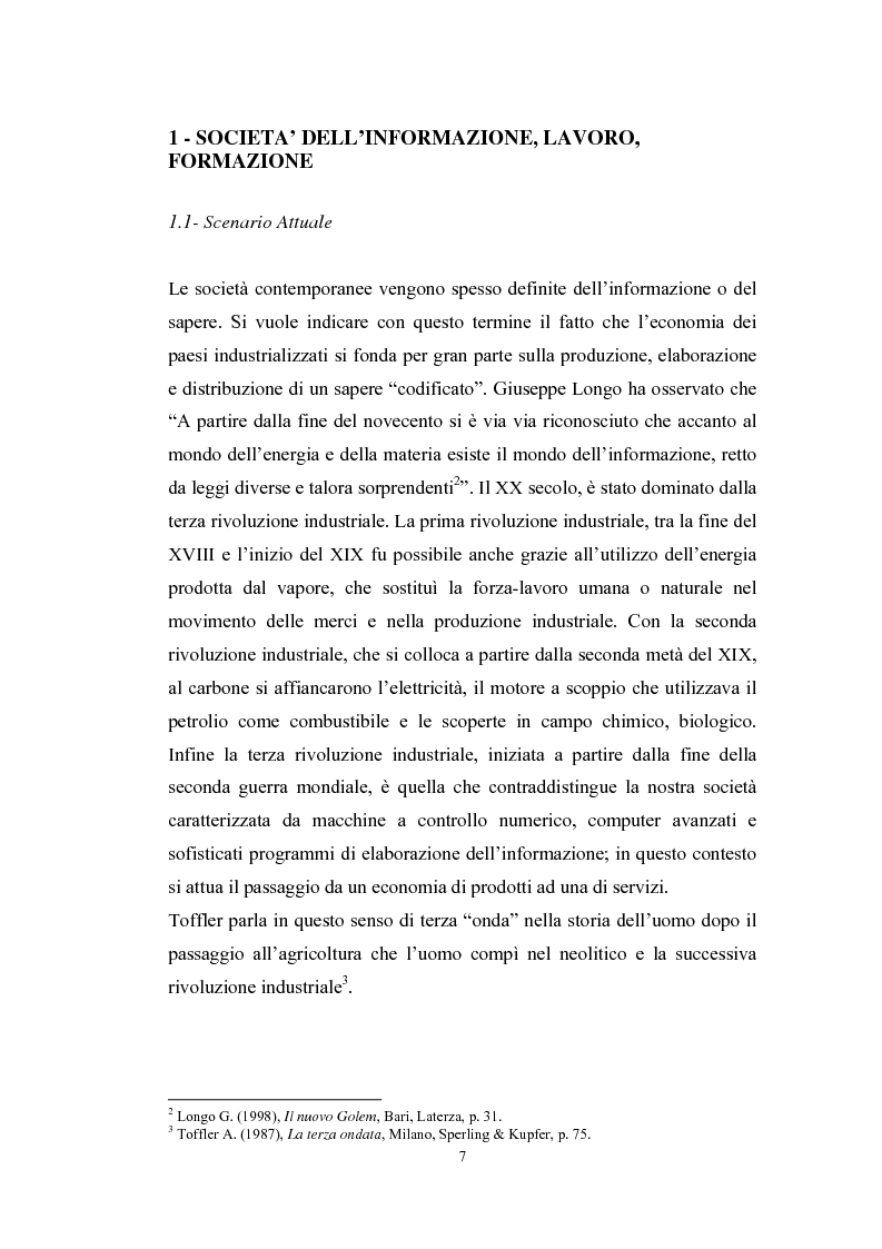 Anteprima della tesi: Tecnologie telematiche e riconversione professionale, Pagina 4