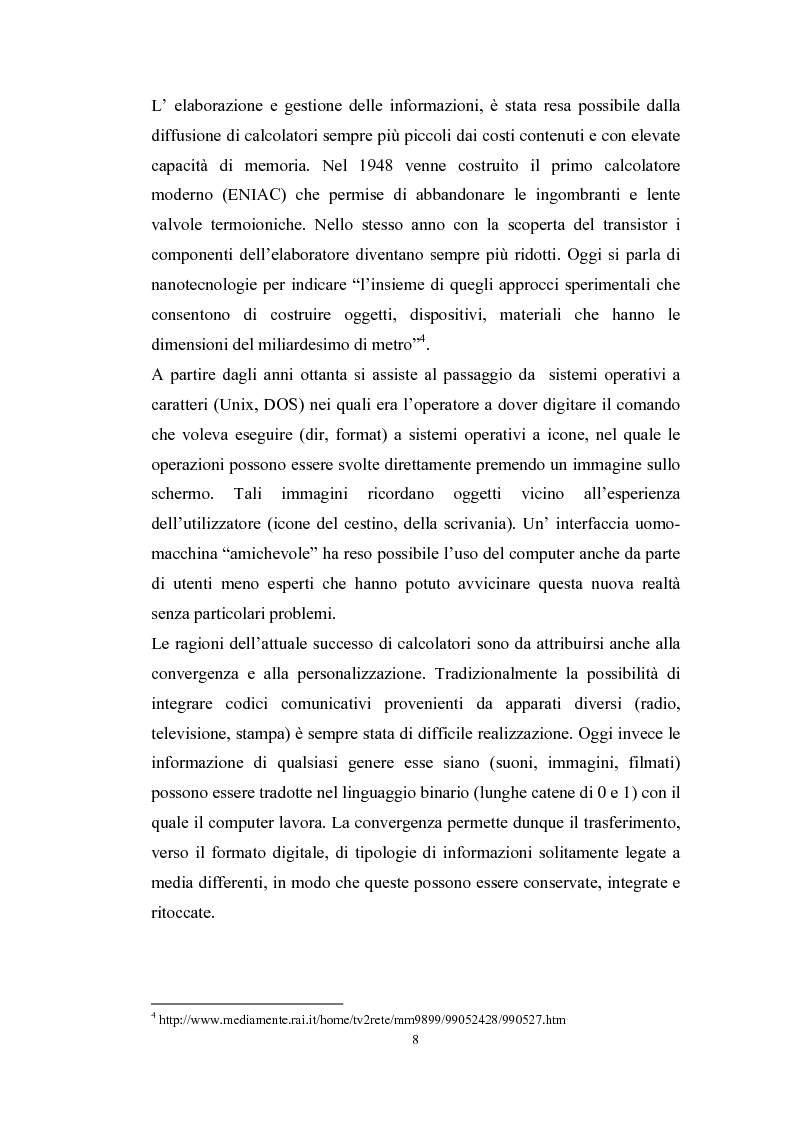 Anteprima della tesi: Tecnologie telematiche e riconversione professionale, Pagina 5
