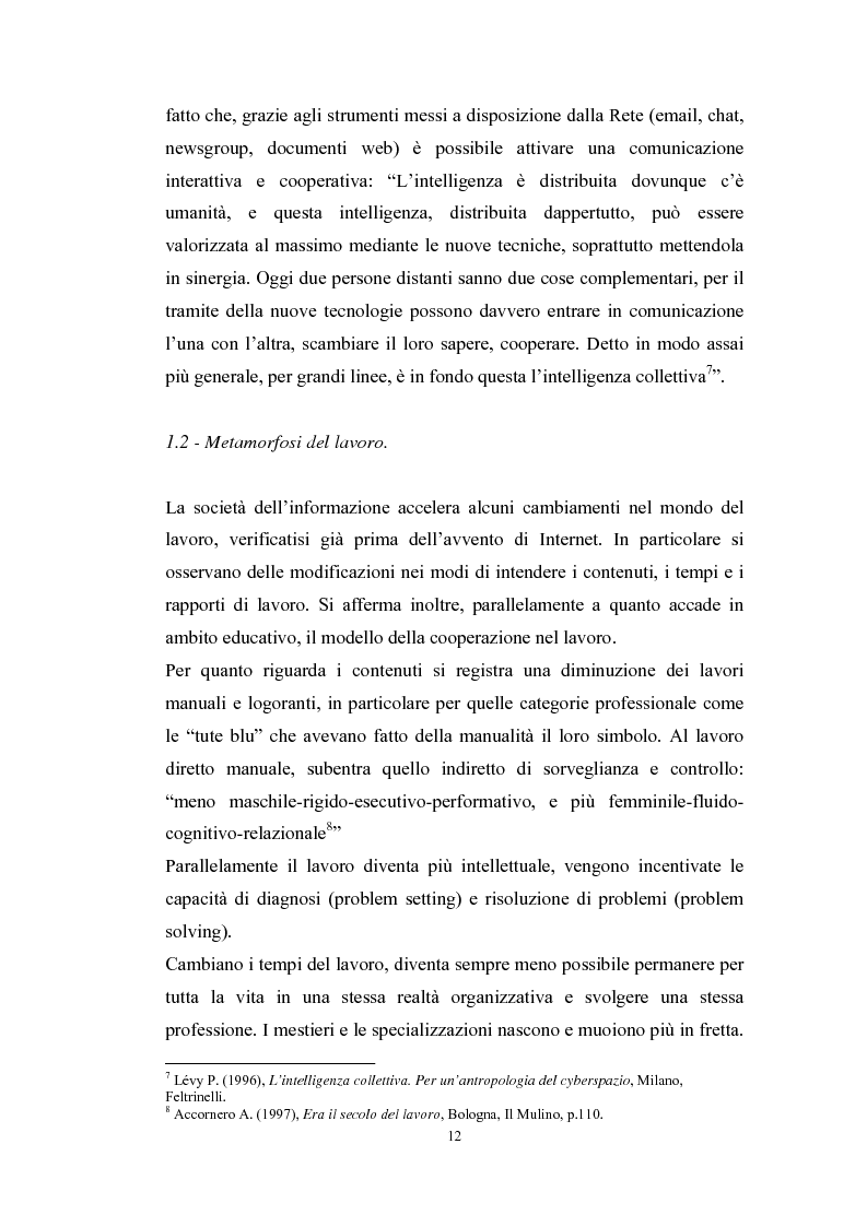 Anteprima della tesi: Tecnologie telematiche e riconversione professionale, Pagina 9