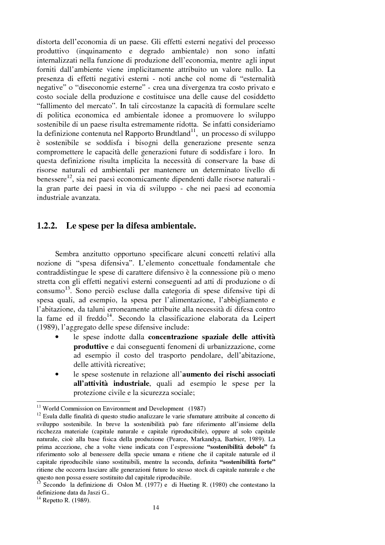 Anteprima della tesi: La valutazione dei beni ambientali nella Contabilità Economica Nazionale, Pagina 10
