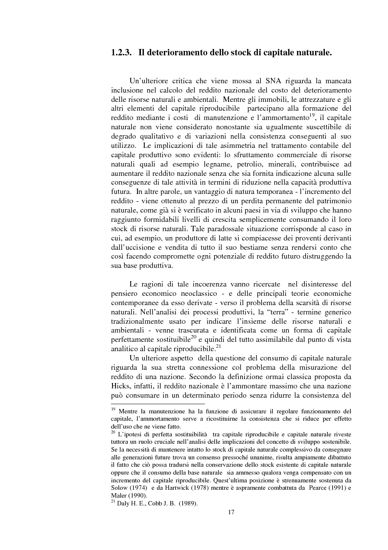 Anteprima della tesi: La valutazione dei beni ambientali nella Contabilità Economica Nazionale, Pagina 13