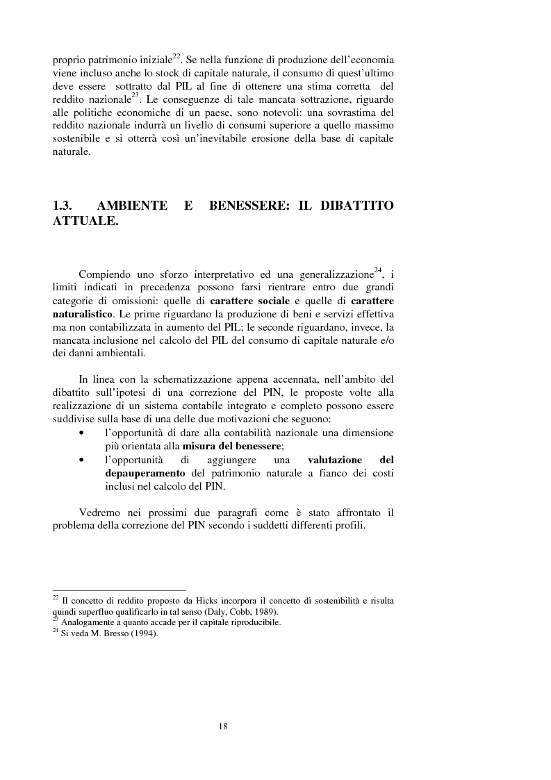 Anteprima della tesi: La valutazione dei beni ambientali nella Contabilità Economica Nazionale, Pagina 14