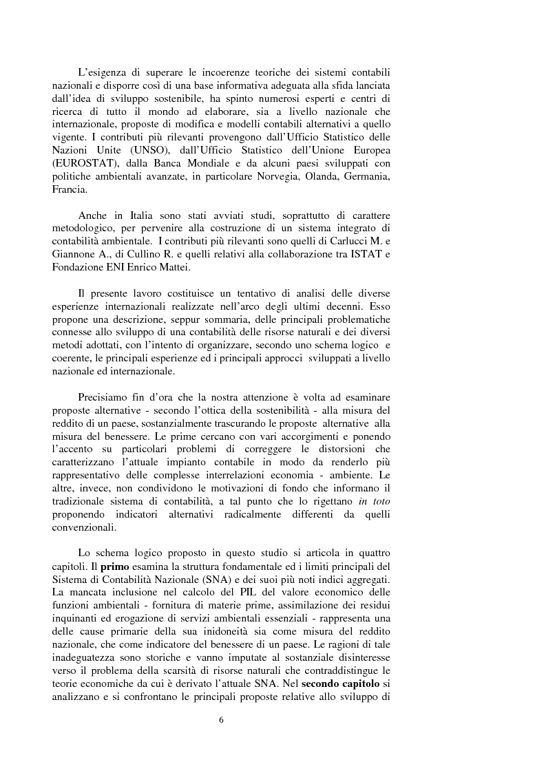 Anteprima della tesi: La valutazione dei beni ambientali nella Contabilità Economica Nazionale, Pagina 2