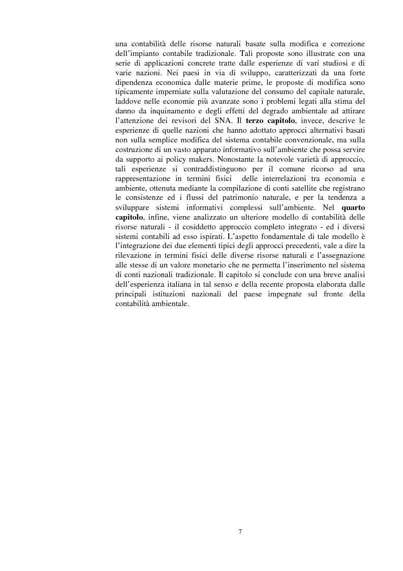 Anteprima della tesi: La valutazione dei beni ambientali nella Contabilità Economica Nazionale, Pagina 3