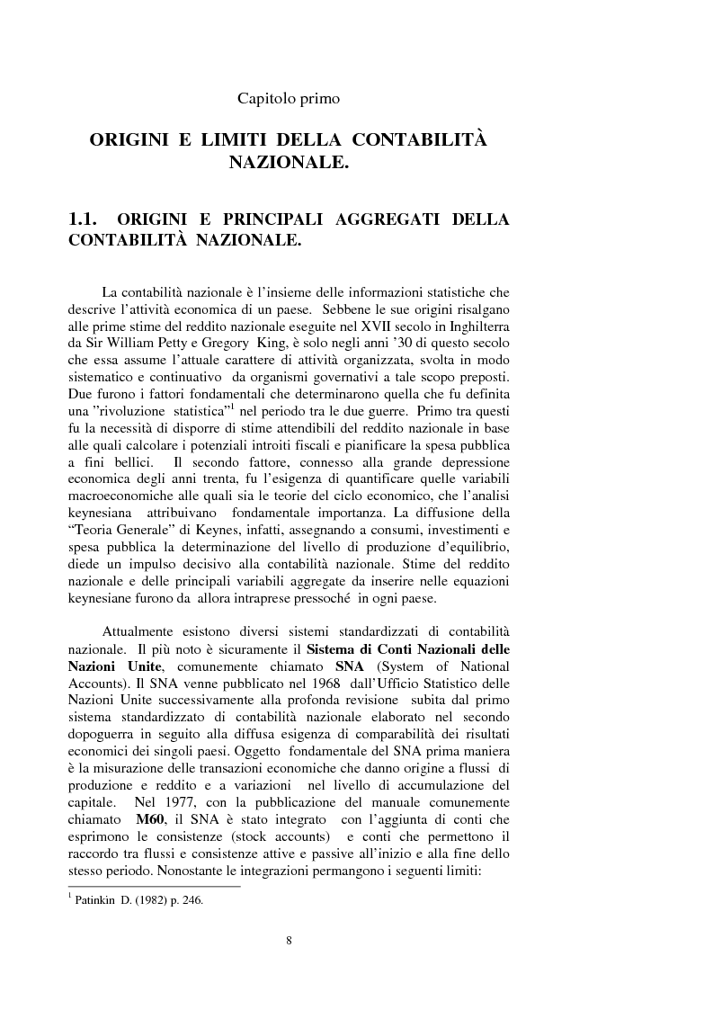 Anteprima della tesi: La valutazione dei beni ambientali nella Contabilità Economica Nazionale, Pagina 4