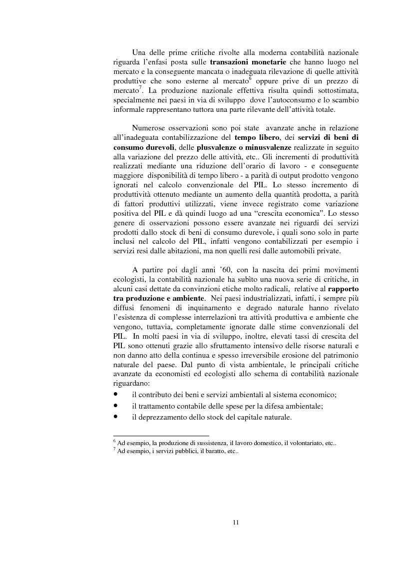 Anteprima della tesi: La valutazione dei beni ambientali nella Contabilità Economica Nazionale, Pagina 7