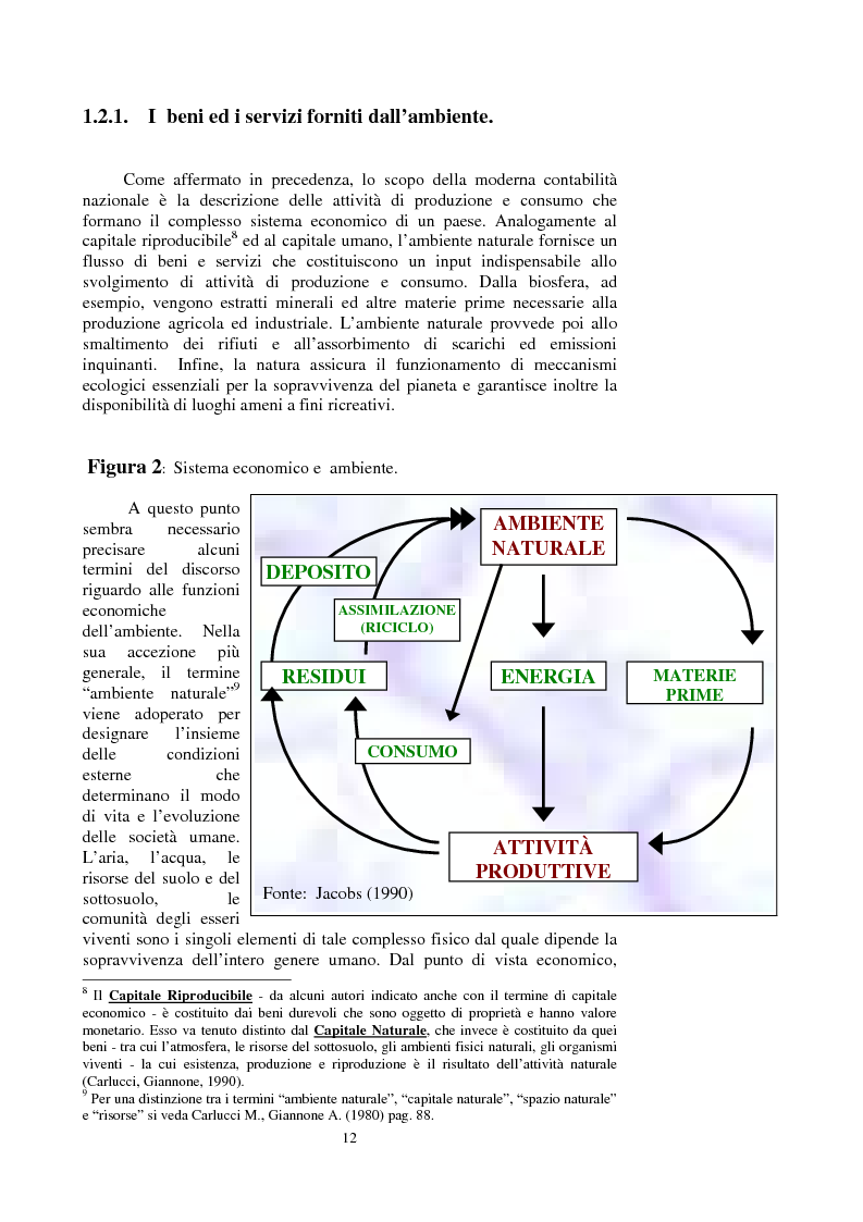Anteprima della tesi: La valutazione dei beni ambientali nella Contabilità Economica Nazionale, Pagina 8