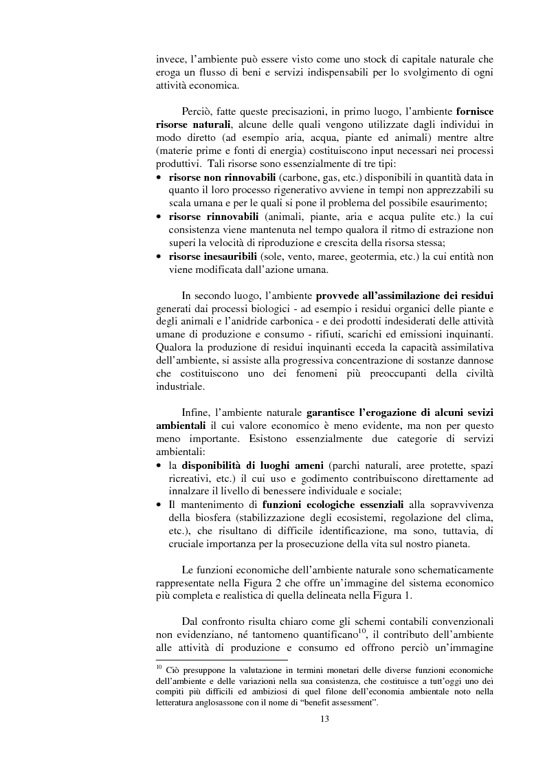 Anteprima della tesi: La valutazione dei beni ambientali nella Contabilità Economica Nazionale, Pagina 9
