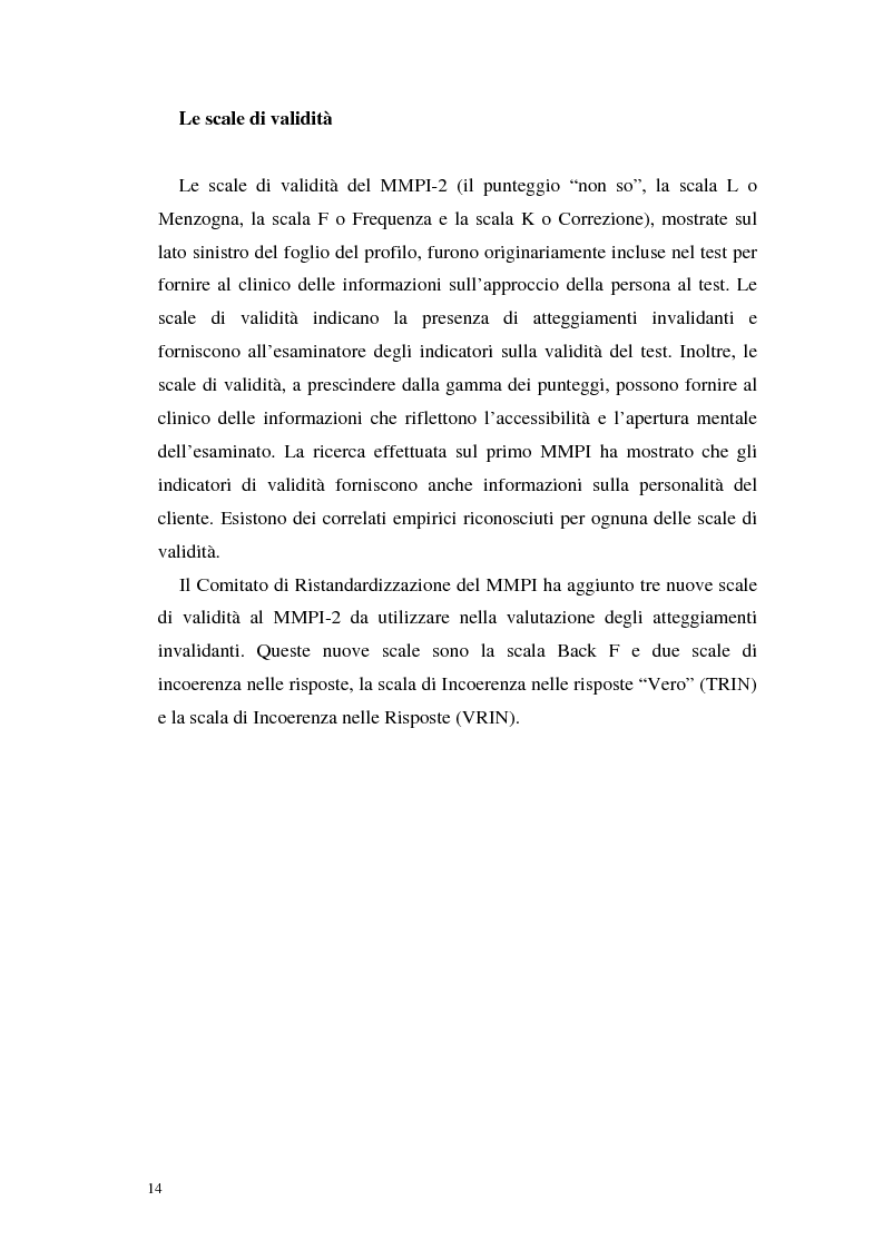Anteprima della tesi: La validità del MMPI, MMPI-2 e MMPI-A rispetto ai disturbi classificati secondo il DSM-IV: una rassegna, Pagina 11