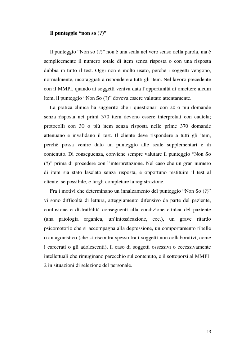 Anteprima della tesi: La validità del MMPI, MMPI-2 e MMPI-A rispetto ai disturbi classificati secondo il DSM-IV: una rassegna, Pagina 12