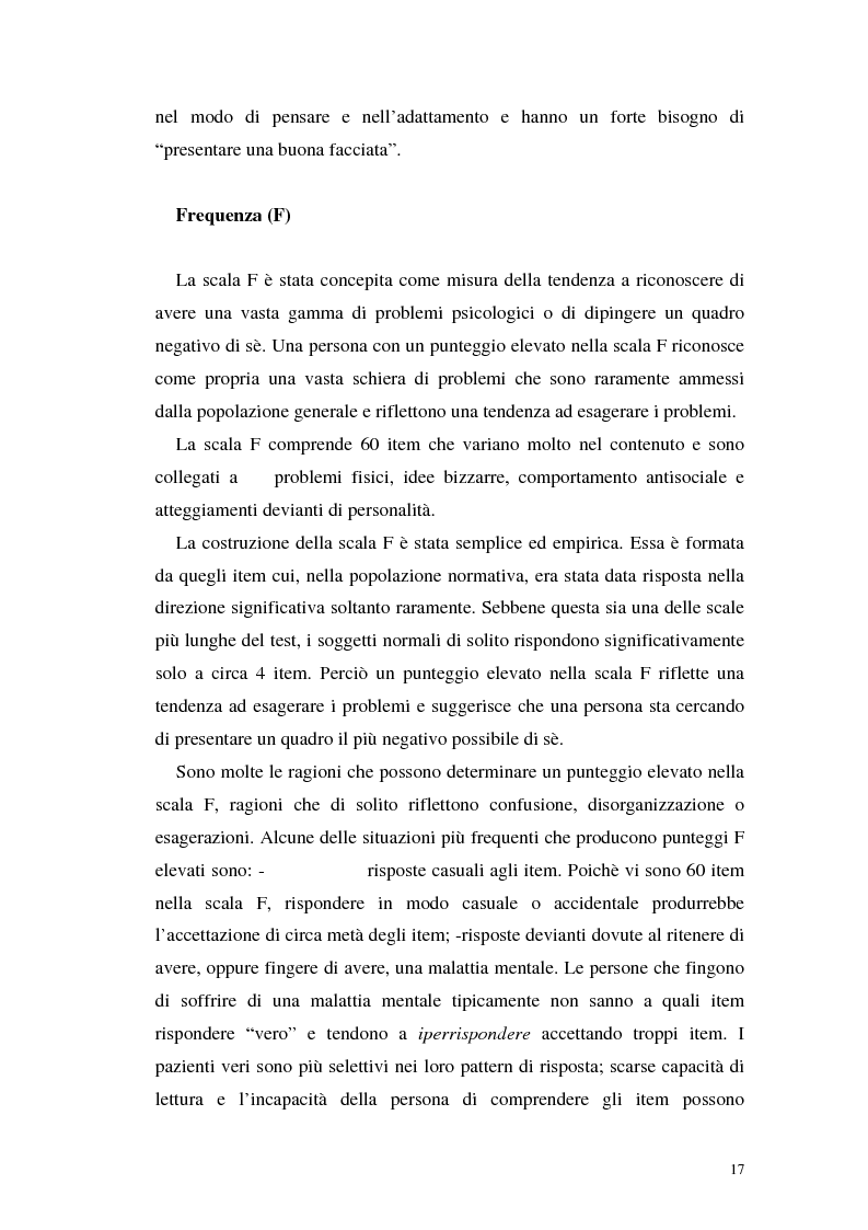 Anteprima della tesi: La validità del MMPI, MMPI-2 e MMPI-A rispetto ai disturbi classificati secondo il DSM-IV: una rassegna, Pagina 14