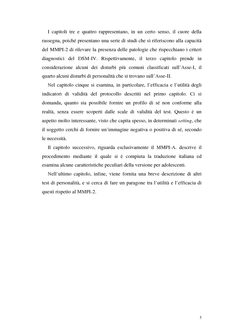Anteprima della tesi: La validità del MMPI, MMPI-2 e MMPI-A rispetto ai disturbi classificati secondo il DSM-IV: una rassegna, Pagina 2