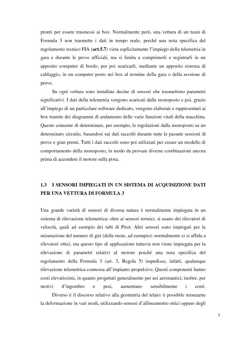 Anteprima della tesi: Bilancia estensimetrica sull'ala anteriore di una vettura di Formula 3, Pagina 5