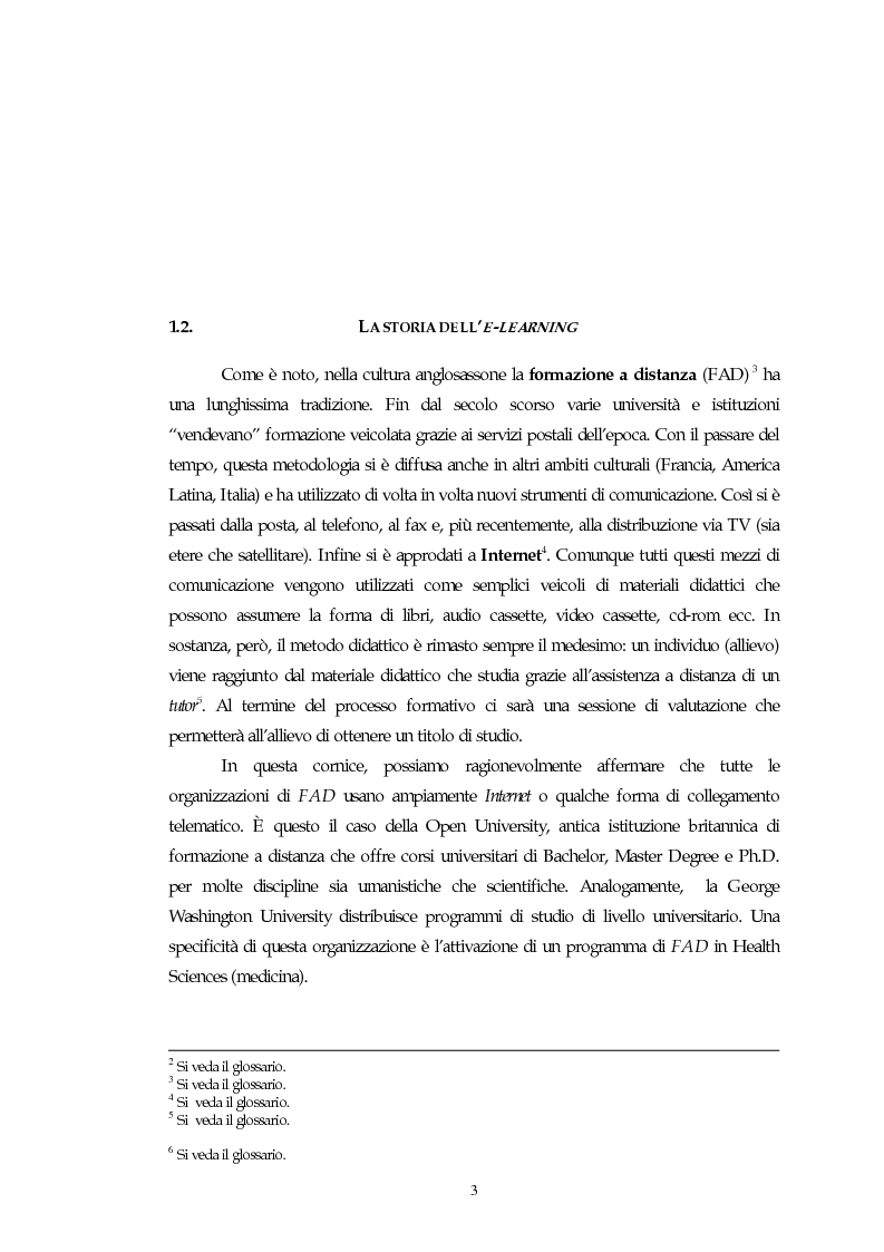 Anteprima della tesi: Teorie, modelli e sviluppi del mercato a livello internazionale e nazionale riguardanti processi di e-learning, Pagina 3