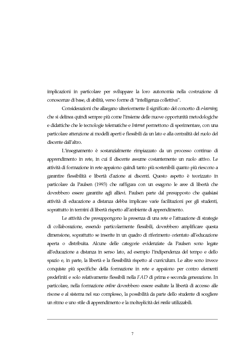 Anteprima della tesi: Teorie, modelli e sviluppi del mercato a livello internazionale e nazionale riguardanti processi di e-learning, Pagina 7