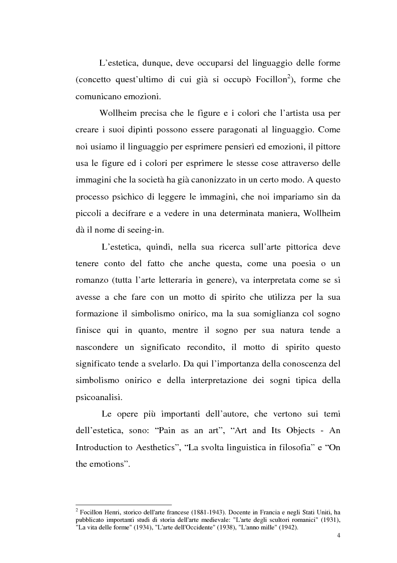 Anteprima della tesi: Il pensiero estetico di R. Wollheim, Pagina 4
