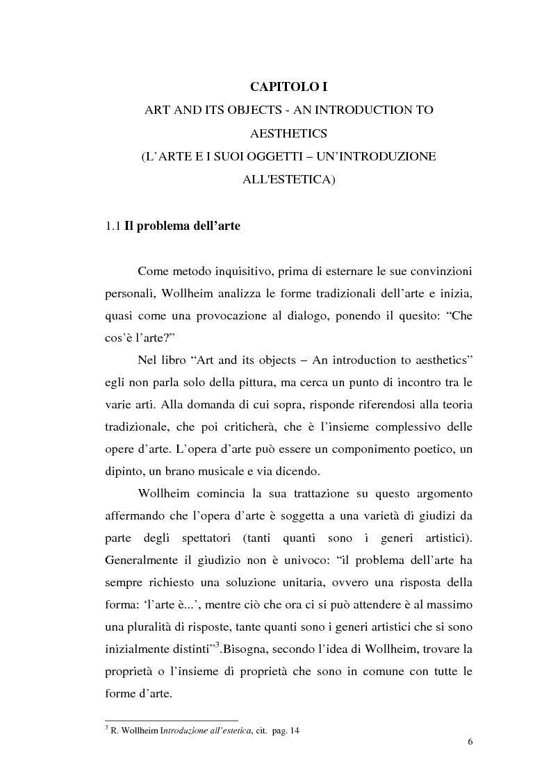 Anteprima della tesi: Il pensiero estetico di R. Wollheim, Pagina 6