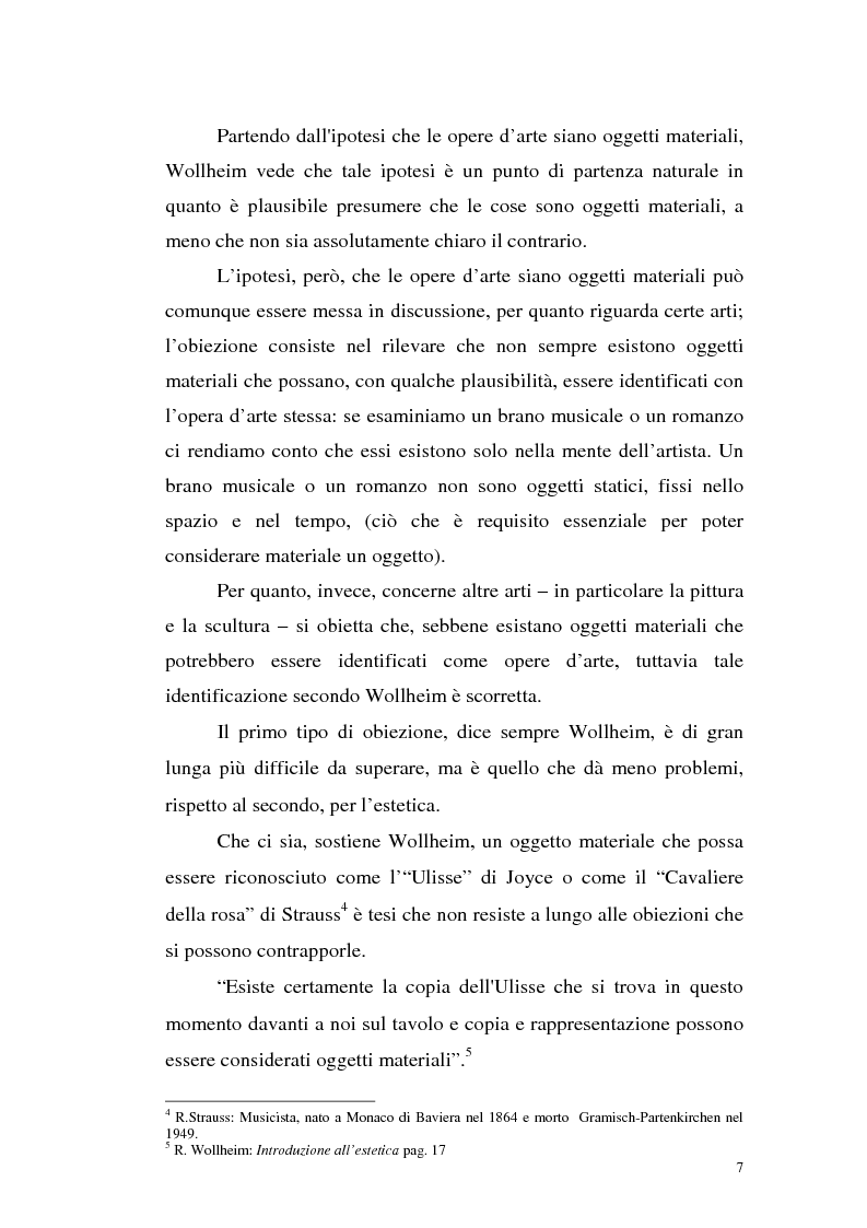 Anteprima della tesi: Il pensiero estetico di R. Wollheim, Pagina 7