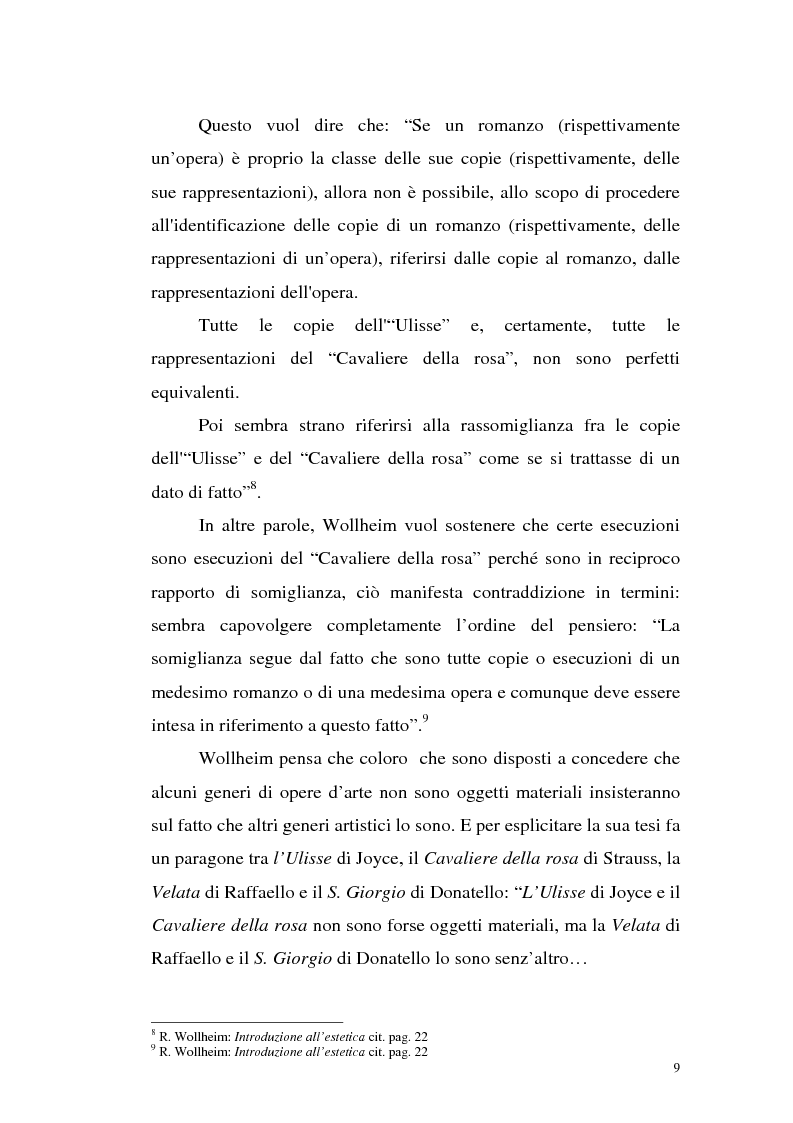 Anteprima della tesi: Il pensiero estetico di R. Wollheim, Pagina 9