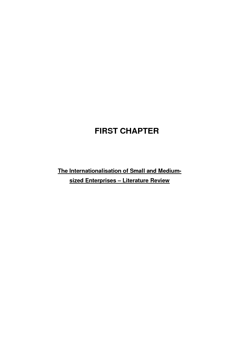Anteprima della tesi: The process of internationalisation of small and medium sized enterprises: the Italian case of the ‘Consortium to promote exports’ and the existing instruments for Welsh small companies, Pagina 4