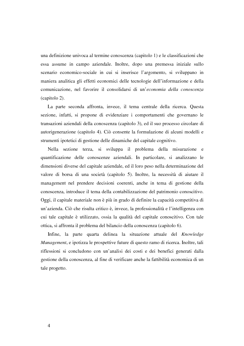 Anteprima della tesi: Le nuove determinanti dell'organizzazione aziendale: il modello Knowledge Management, Pagina 4