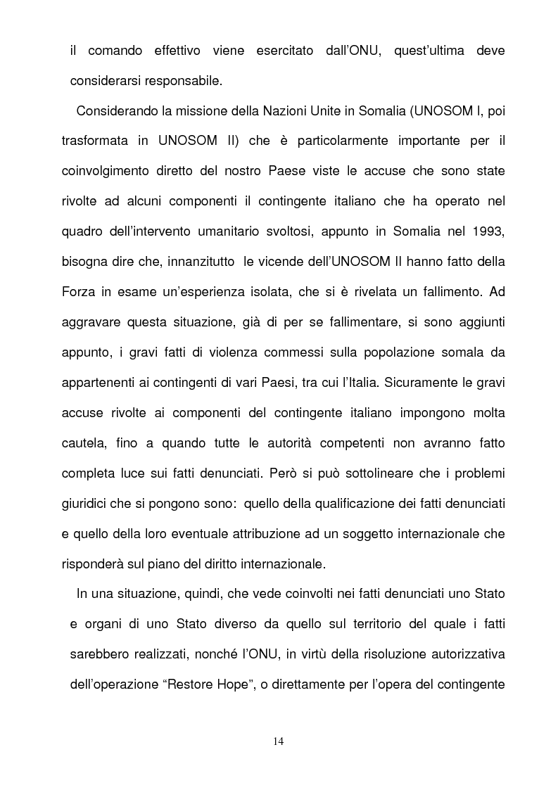 Anteprima della tesi: La responsabilità per gli illeciti delle organizzazioni internazionali, Pagina 14