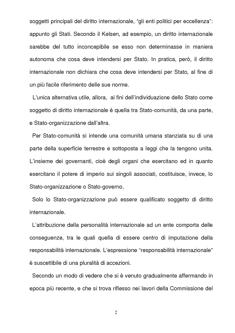 Anteprima della tesi: La responsabilità per gli illeciti delle organizzazioni internazionali, Pagina 2