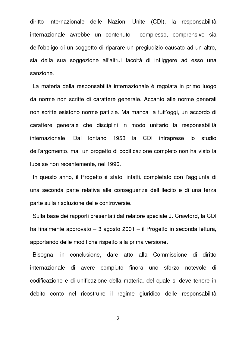 Anteprima della tesi: La responsabilità per gli illeciti delle organizzazioni internazionali, Pagina 3