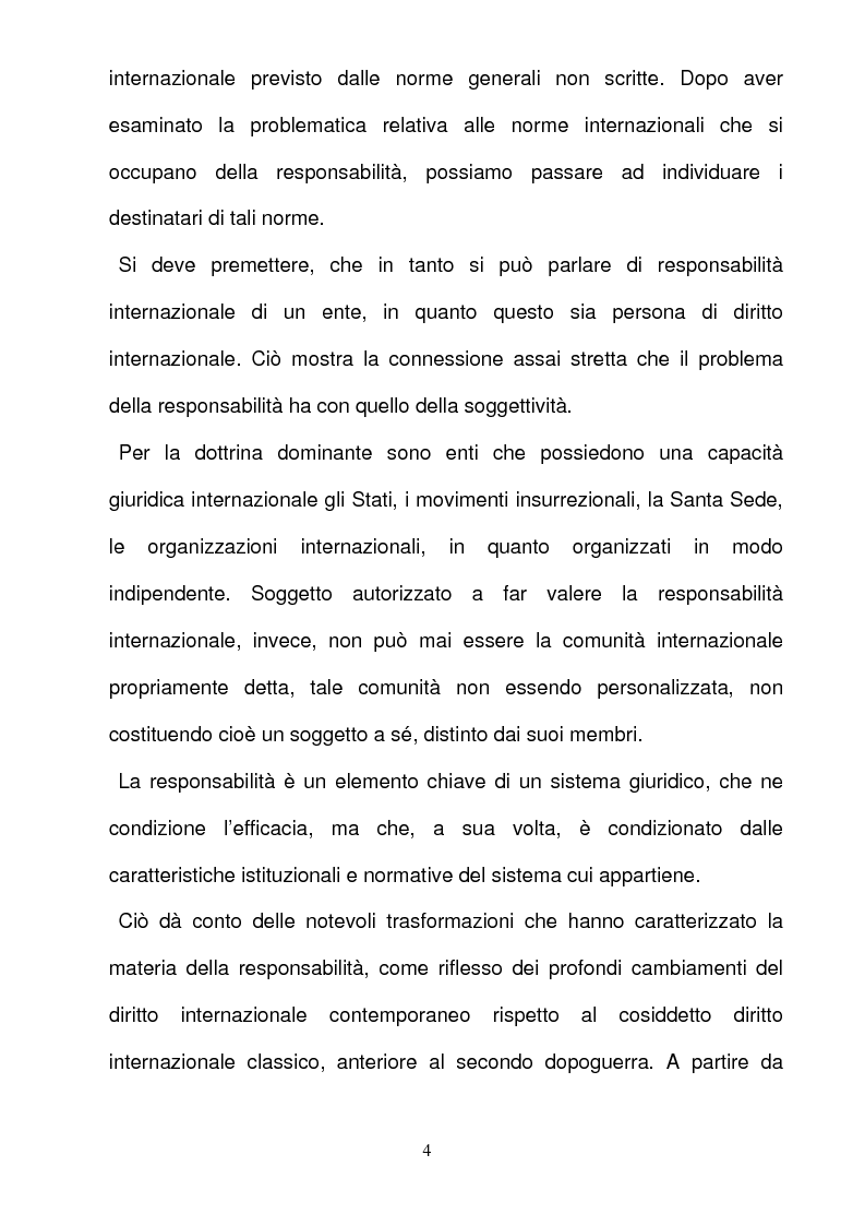 Anteprima della tesi: La responsabilità per gli illeciti delle organizzazioni internazionali, Pagina 4