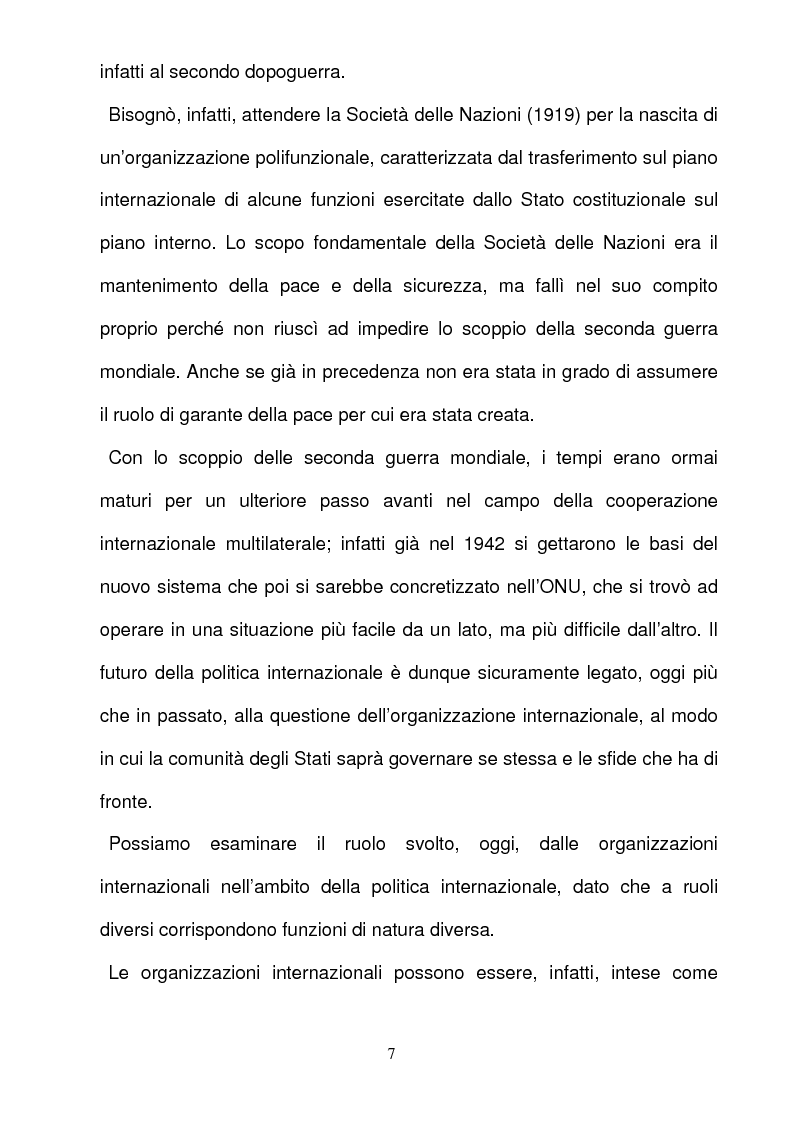 Anteprima della tesi: La responsabilità per gli illeciti delle organizzazioni internazionali, Pagina 7
