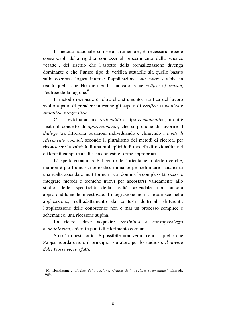 Anteprima della tesi: La creazione e lo sviluppo della conoscenza nell'impresa - L'informazione come risorsa strategica - Note metodologiche, Pagina 13