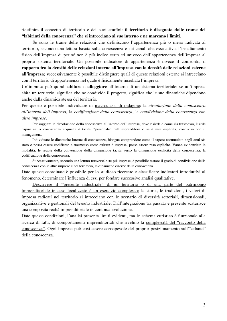 Anteprima della tesi: La creazione e lo sviluppo della conoscenza nell'impresa - L'informazione come risorsa strategica - Note metodologiche, Pagina 3