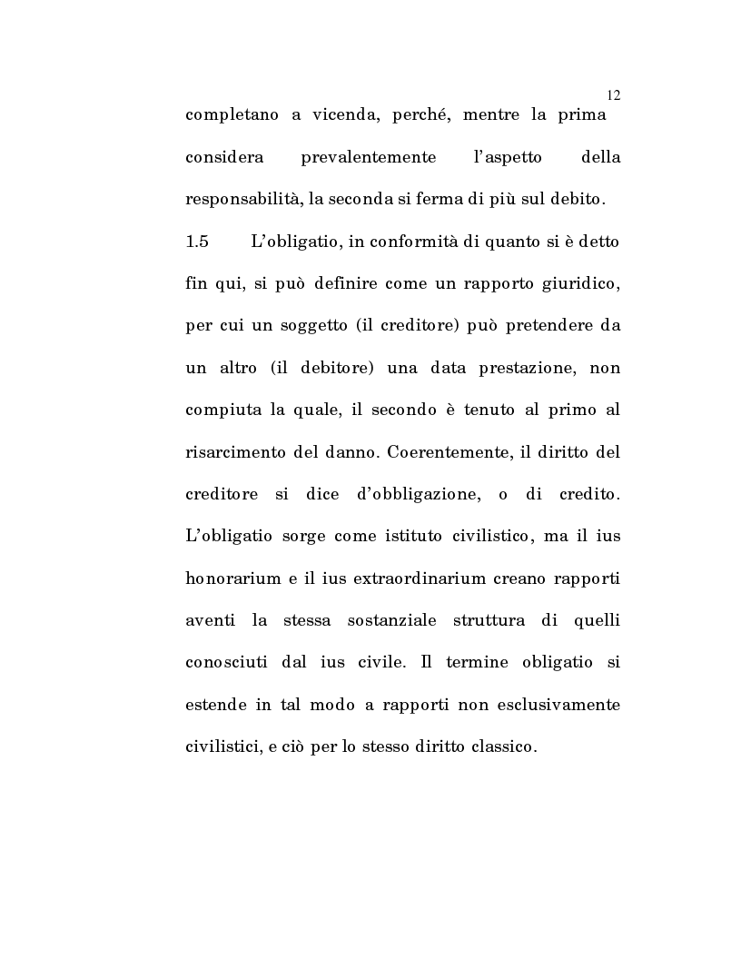 Anteprima della tesi: L'estinzione fittizia del rapporto obbligatorio, Pagina 10