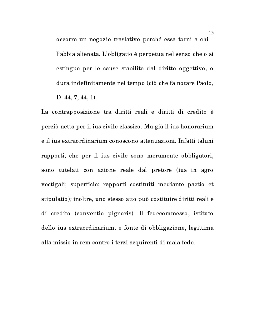Anteprima della tesi: L'estinzione fittizia del rapporto obbligatorio, Pagina 13