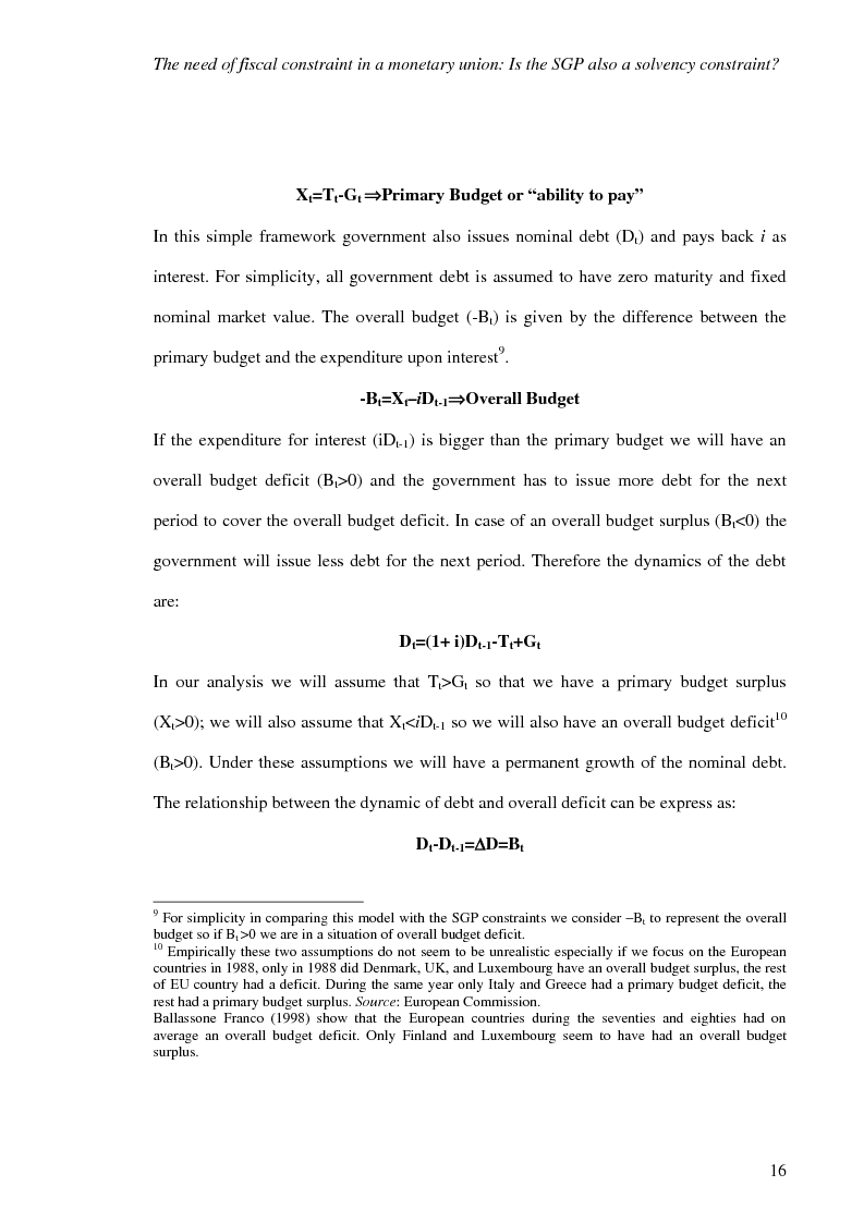 Anteprima della tesi: Fiscal Rules in European Monetary Union: a Comparison between Stability and Growth Pact and the Golden Rule, Pagina 13
